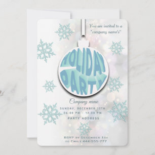 Modern typography corporate Holiday party Invitation