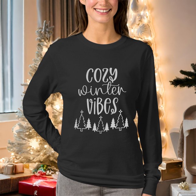 Modern Typography Cosy Winter Vibes  T-Shirt (Creator Uploaded)