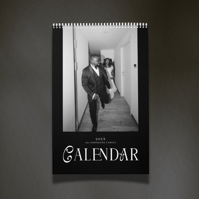 Modern Typography Custom Newlyweds Wedding Photo Calendar (Creator Uploaded)