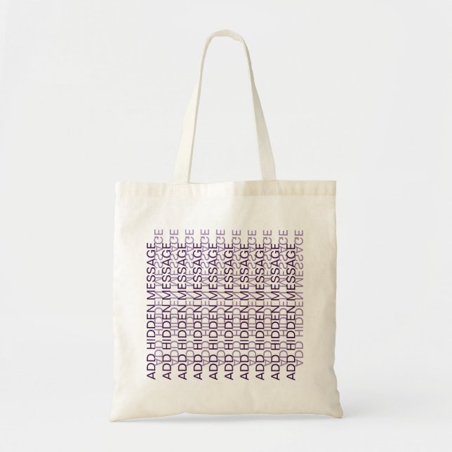 Modern Typography Custom Secret Message AM Tote Bag (Front)