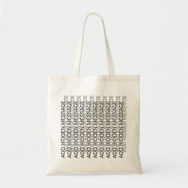 Modern Typography Custom Secret Message BG Tote Bag (Front)