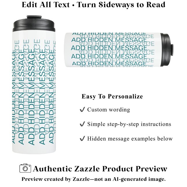 Modern Typography Custom Secret Message TT Thermal Tumbler (Creator Uploaded)