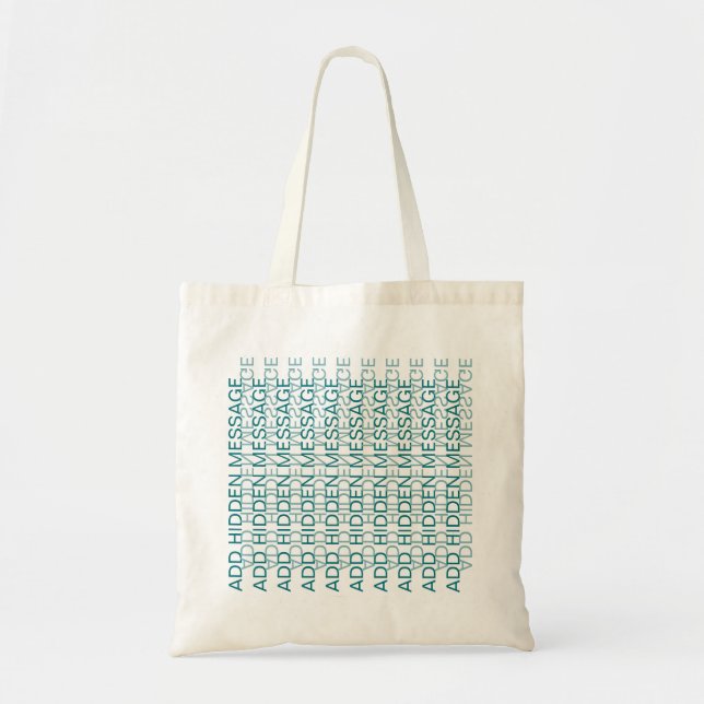 Modern Typography Custom Secret Message TT Tote Bag (Front)