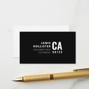 Modern Typography Design Black & White Enclosure Card