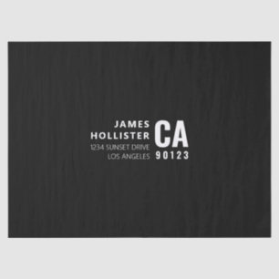 Modern Typography Design   Black & White Tissue Paper