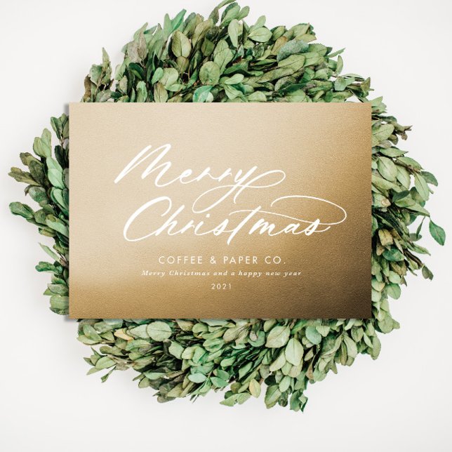Modern typography elegant script corporate gold foil card (Creator Uploaded)