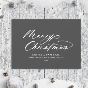 Modern typography elegant script corporate holiday