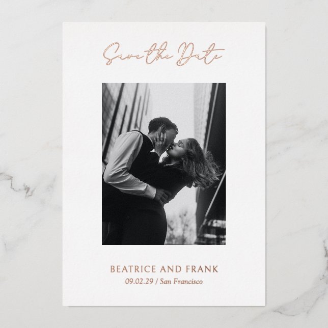 Modern Typography Elegant Wedding Save the Date (Front)