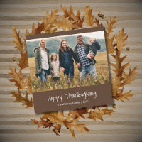 Modern Typography Family Photo Thanksgiving