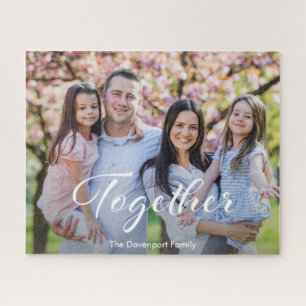 Modern Typography Family Together Photo Jigsaw Puzzle