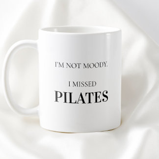 Modern Typography Funny Humour Pilates Quote Coffee Mug