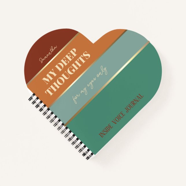 Modern Typography Gold Elegant Pocket Notebook (Front)