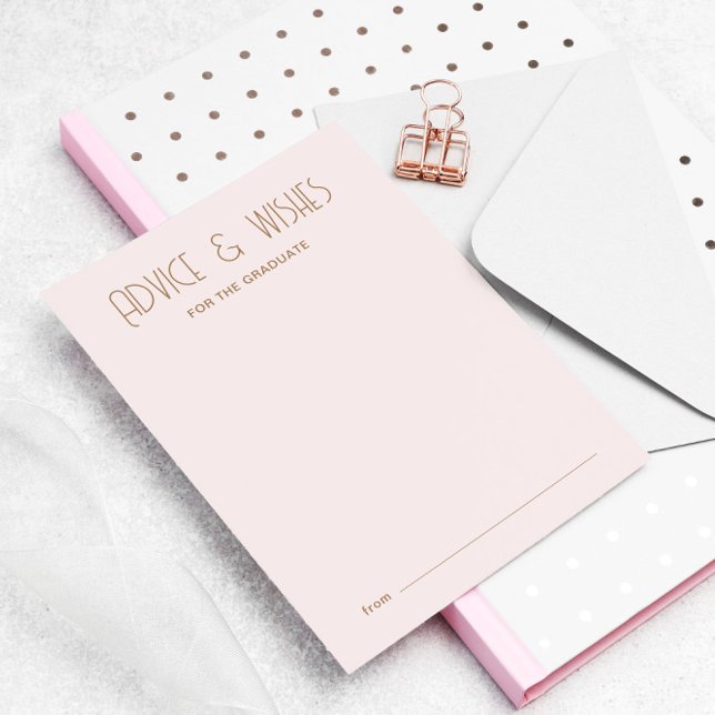 Modern Typography Graduate Advice Card (Creator Uploaded)