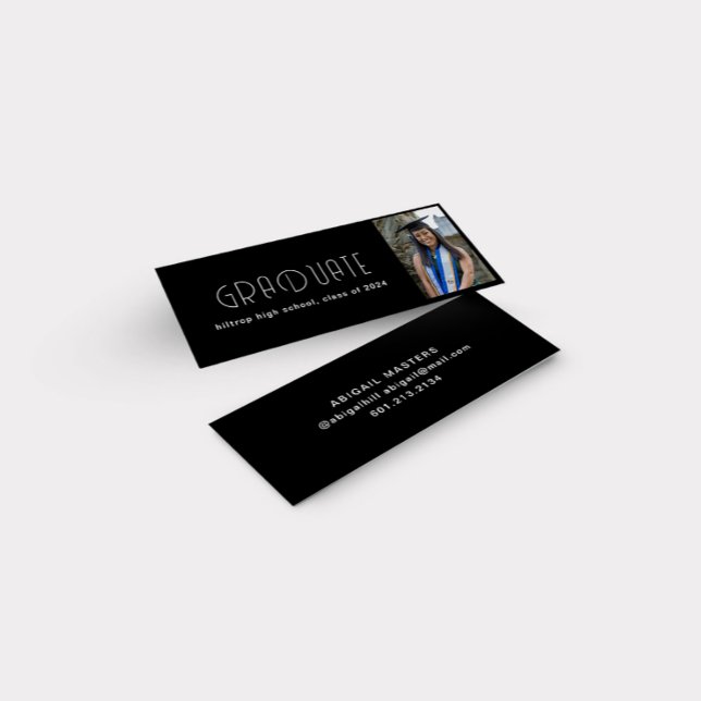 Modern Typography Graduate Name Card (Creator Uploaded)