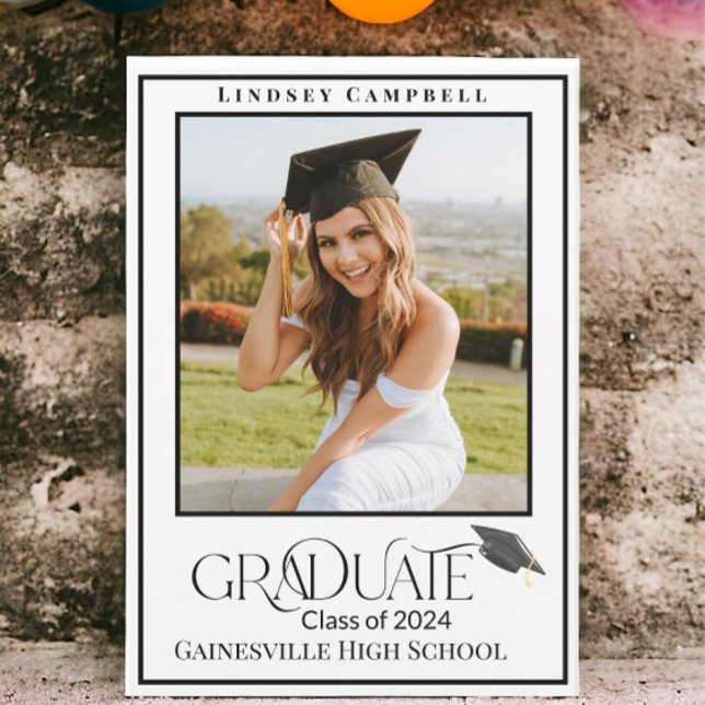 Modern Typography Graduate Photo Announcement (Creator Uploaded)