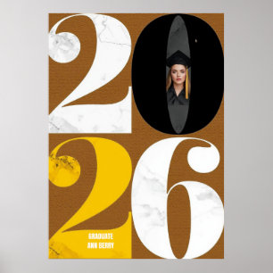 Modern Typography Graduation Announcements Poster