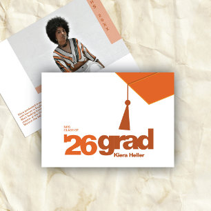 Modern Typography Graduation Class of 2026 Announcement