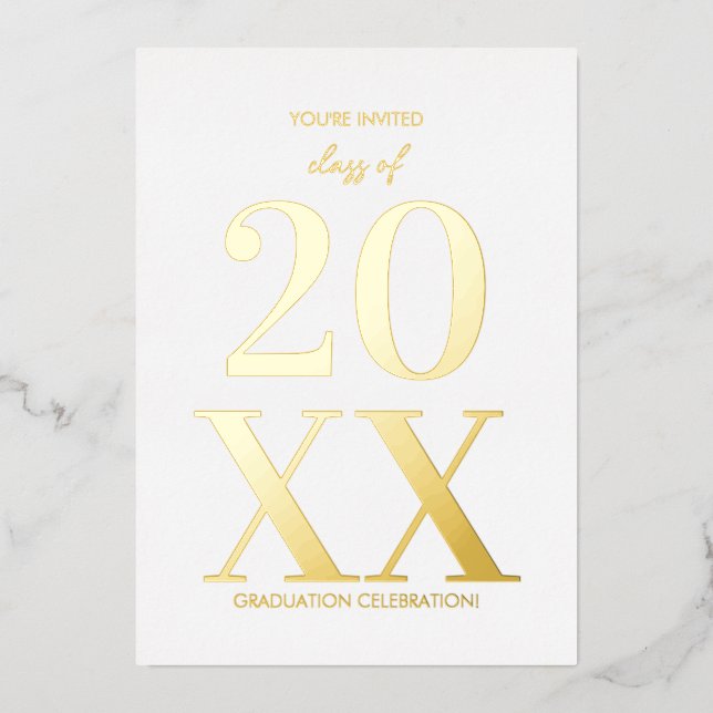 Modern Typography Graduation Party Invitation (Front)