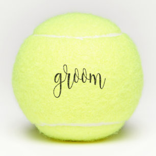 Modern Typography Groom Tennis Balls