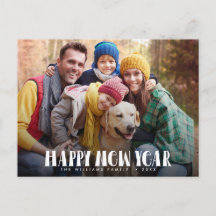 Modern Typography Happy New Year Photo
