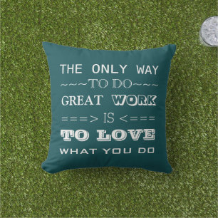 Modern Typography Inspirational Quote Cushion