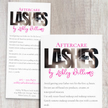 Modern typography "LASHES by" aftercare