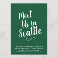 Modern Typography Meet Us | Wedding Save the Date
