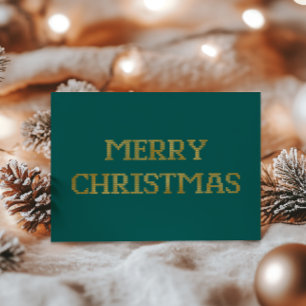 Modern Typography Merry Christmas Foil Card