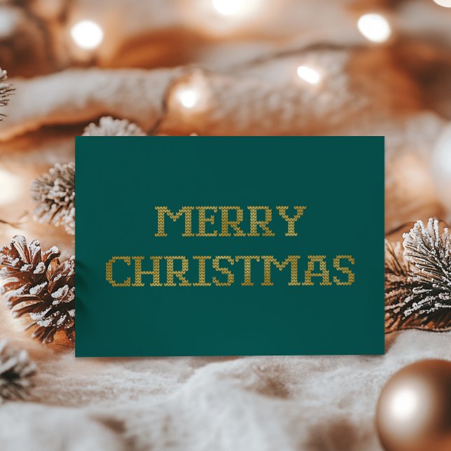 Modern Typography Merry Christmas Foil Card (Creator Uploaded)