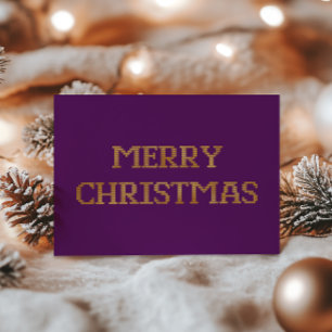 Modern Typography Merry Christmas Foil Card