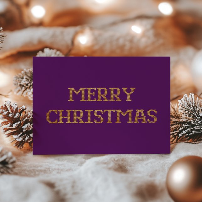 Modern Typography Merry Christmas Foil Card (Creator Uploaded)