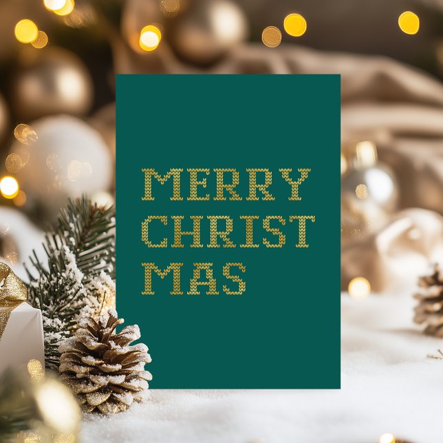 Modern Typography Merry Christmas Foil Card (Creator Uploaded)