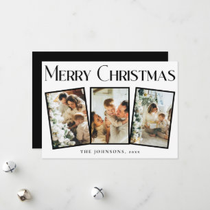 Modern Typography Merry Christmas Holiday  Card