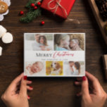 Modern Typography Merry Christmas Multiple Photos Holiday Card<br><div class="desc">Share the joy of the season with this Modern Typography Multi-Photo Merry Christmas card. Featuring a simple yet stylish design, this holiday card allows you to showcase multiple photos, combining elegance with a personal touch. Customise with your family name and a heartfelt message to make your holiday greetings memorable and...</div>