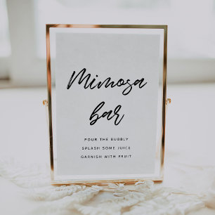 Modern typography Mimosa bar wedding sign