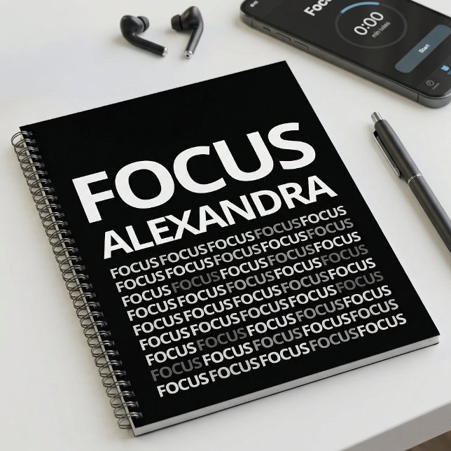 Modern Typography Mindset Journal Black White  (Creator Uploaded)