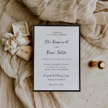 Modern Typography Minimalist Wedding Invitation<br><div class="desc">This design is part of a timeless minimalist wedding invitation suite featuring elegant script typography paired with a classic serif font in soft black and white. This modern design embraces simplicity with a refined layout, perfect for couples seeking understated sophistication. Ideal for formal, modern, or classic weddings, this clean aesthetic...</div>