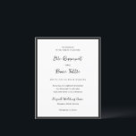 Modern Typography Minimalist Wedding Invitation<br><div class="desc">This design is part of a timeless minimalist wedding invitation suite featuring elegant script typography paired with a classic serif font in soft black and white. This modern design embraces simplicity with a refined layout, perfect for couples seeking understated sophistication. Ideal for formal, modern, or classic weddings, this clean aesthetic...</div>