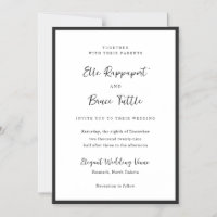Modern Typography Minimalist Wedding