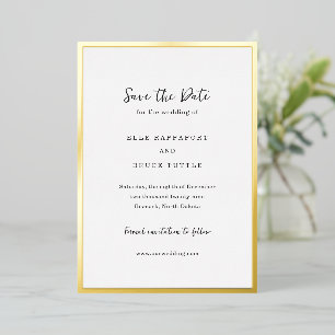 Modern Typography Minimalist Wedding Save the Date