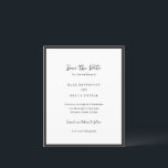 Modern Typography Minimalist Wedding Save the Date<br><div class="desc">This design is part of a timeless minimalist wedding invitation suite featuring elegant script typography paired with a classic serif font in soft black and white. This modern design embraces simplicity with a refined layout, perfect for couples seeking understated sophistication. Ideal for formal, modern, or classic weddings, this clean aesthetic...</div>