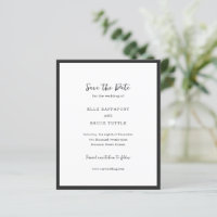 Modern Typography Minimalist Wedding Save the Date