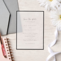 Modern Typography Minimalist Wedding Save the Date