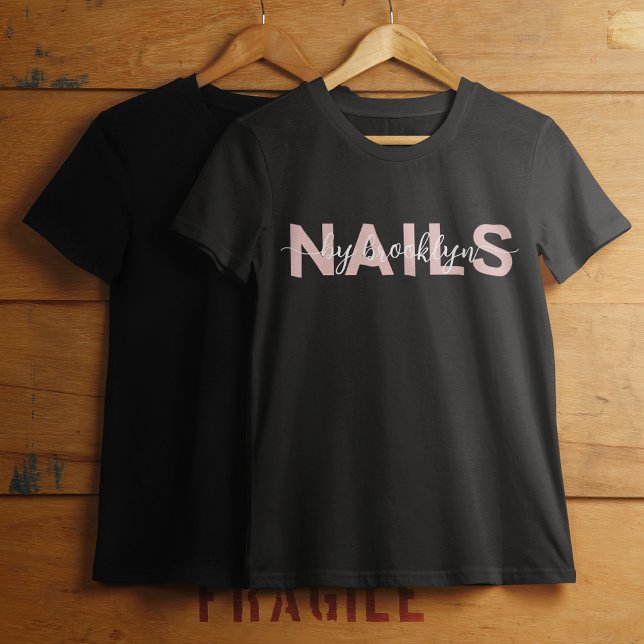 Modern Typography Nail Artist T-Shirt (Creator Uploaded)