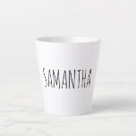 Modern Typography Name Latte Mug<br><div class="desc">A quirky modern trendy typeface name mug. add your own name or initials. If you prefer choose from many other typefaces.</div>