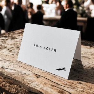 Modern Typography Name Veggie Wedding Place Cards
