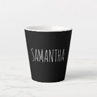 Modern Typography Name White On Black