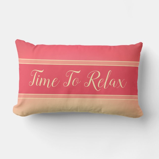 Modern Typography Patio Lumbar Cushion (Front)