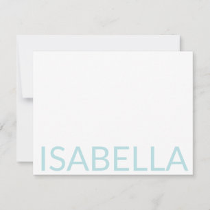Modern Typography Personalised Blue Name   Card