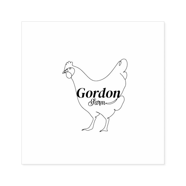 Modern Typography Personalised Name Egg Rubber Stamp (Imprint)